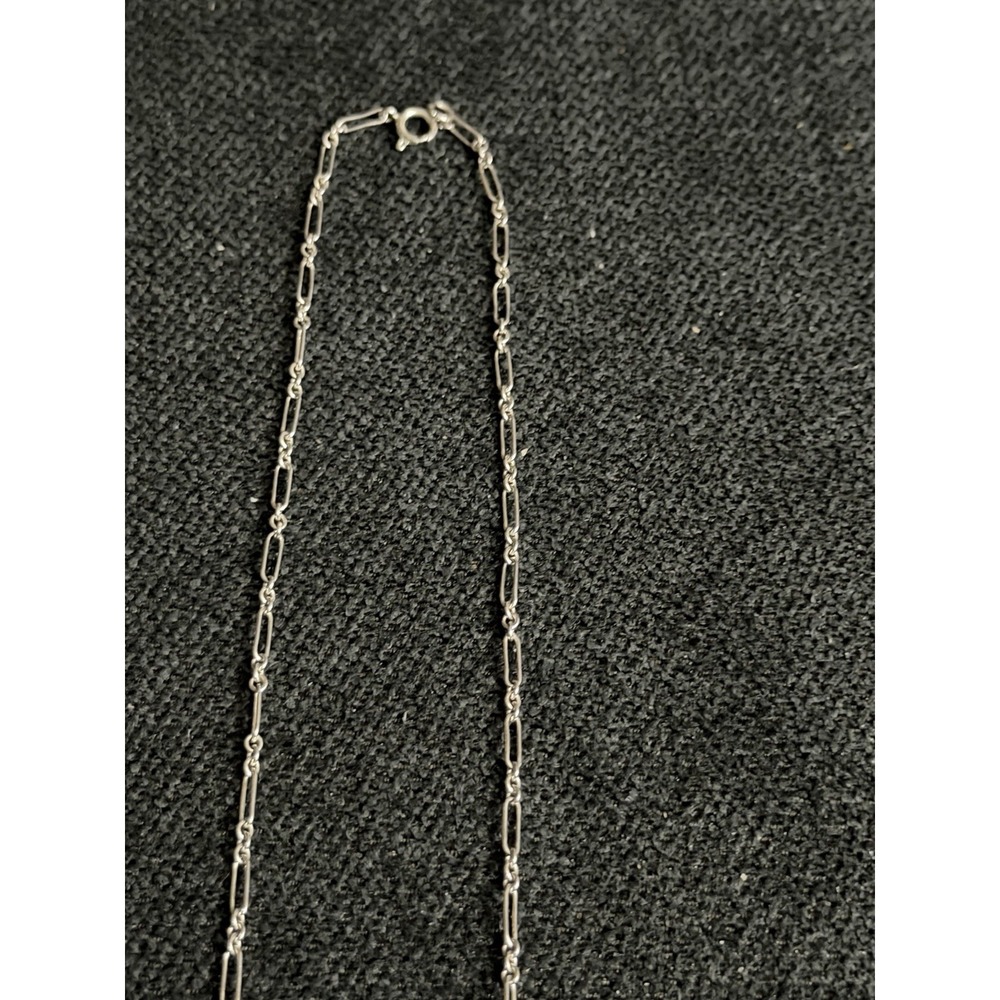 Vintage Sterling Silver Paperclip Chain Necklace 20.5" 925 #350 - Picture 6 of 6